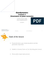 Kinematics of Plate Tectonics