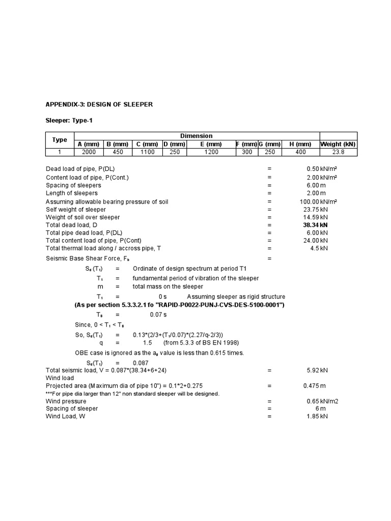 Design Parameters for Sleeper Foundations | PDF | Force | Building ...
