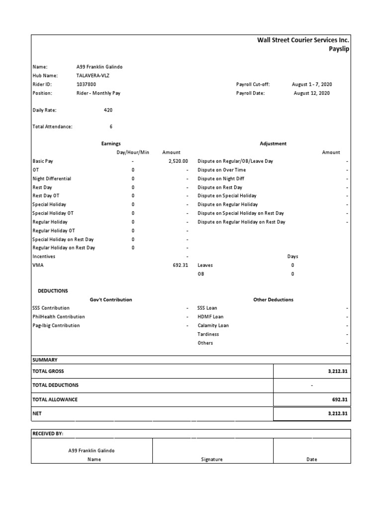 What Does Nmw Adjustment Mean On Payslip