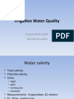 Irrigation Water Quality and Salinity Effects