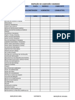 Inspeção de Caminhão Comboio: Saída Chegada Observações Item / Componente