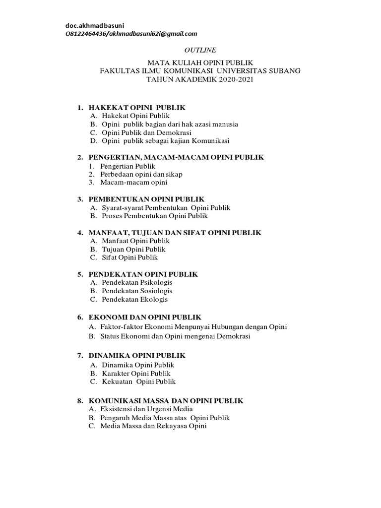 Manfaat dan Proses Opini Publik | PDF