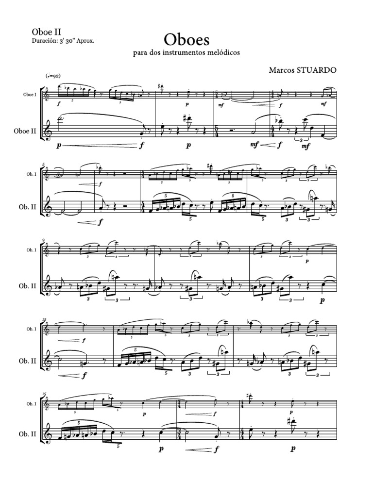 Oboes.Oboe II PDF