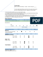 Health-Related Fitness Tests (Pre-Test)