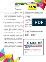 Soal ST.2 Persamaan Kuadrat (Kelas 9.ab)