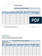 Sample Asset Management Inventory Forms