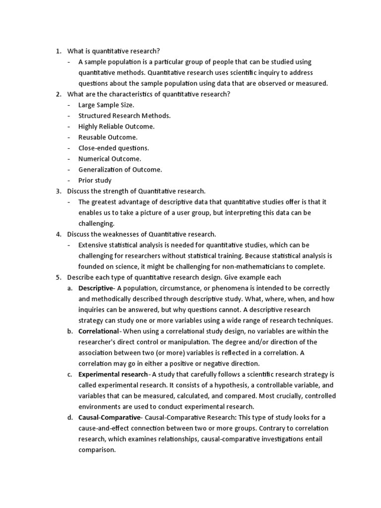 Quantitative Research PDF Statistics Quantitative Research