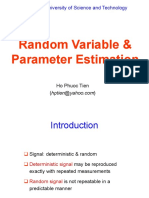 Lecture 2 RandomVariable ParameterEstimation