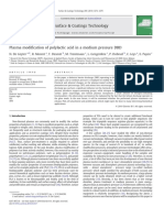 Plasma modification of polylactic acid in a medium pressure DBD