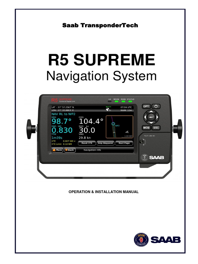7000 118301, E1, R5 Supreme Navigation System Manual Download Free