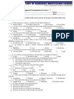 Diagnostic Examination in Science - 7