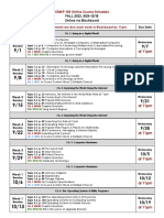 Cmap 106 Online Course Schedule Fall 2022 8 29-12 18 Online Via Blackboard