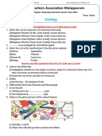 Hsslive Xi Zoology Rev Test 1 QN by Zta Malappuram