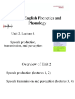 Unit 2. Lecture 4. Mechanisms of Speech