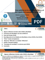 Movilidad y COVID. CIIVIAL, Universidad Santa Maria. Arequipa. 10-10-2020.