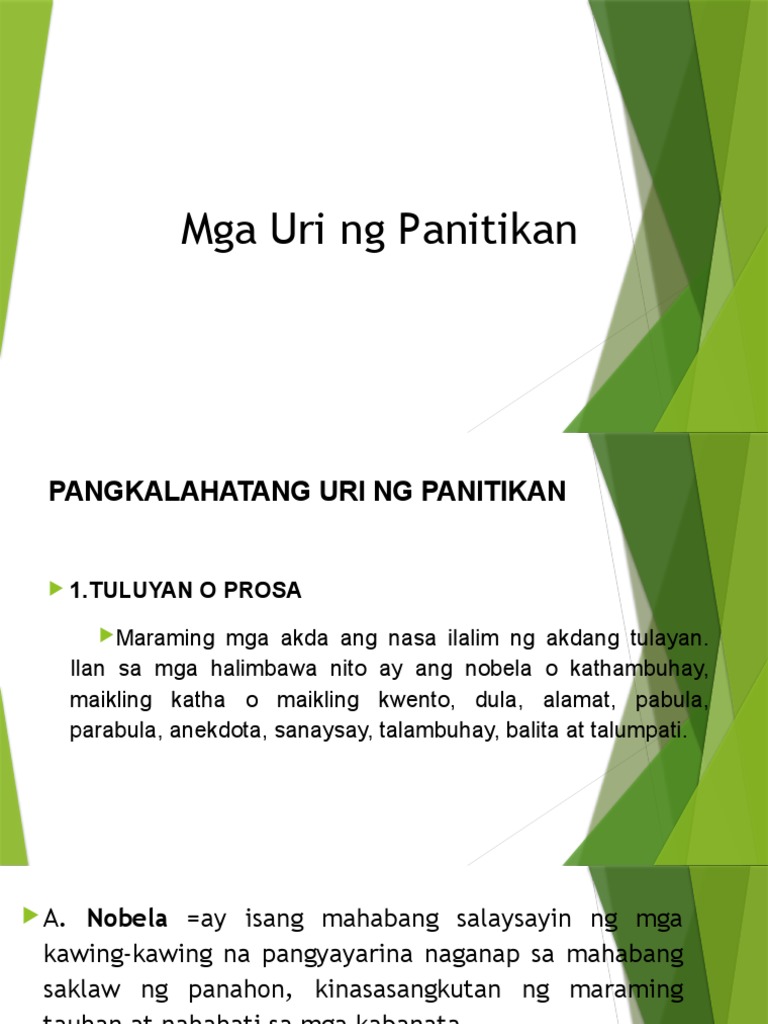 Mga Uri NG Panitikan | PDF