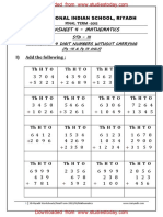 CBSE Class 4 Maths Revision Worksheet (122) - Addition