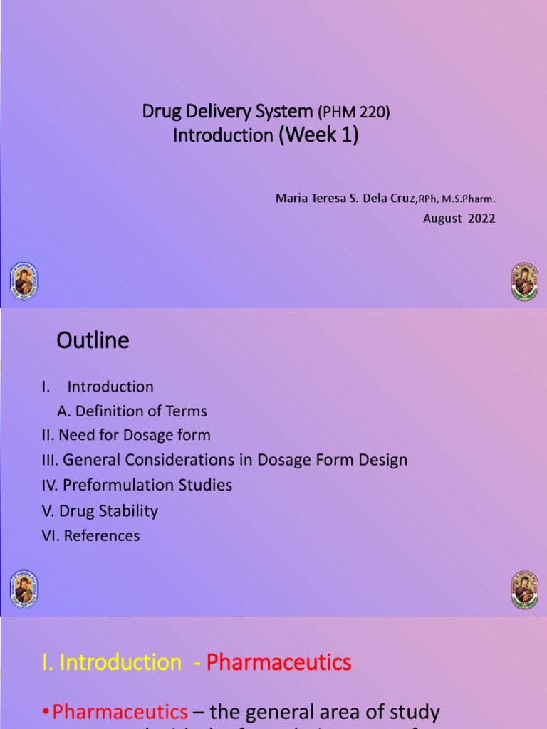 Dds Introduction Handouts Pdf Pharmaceutical Formulation Solubility