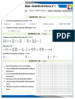 Devoir 1 Maths 9 Mathematiques 1ac Semestre 1