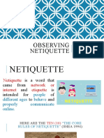 Observing Netiquette