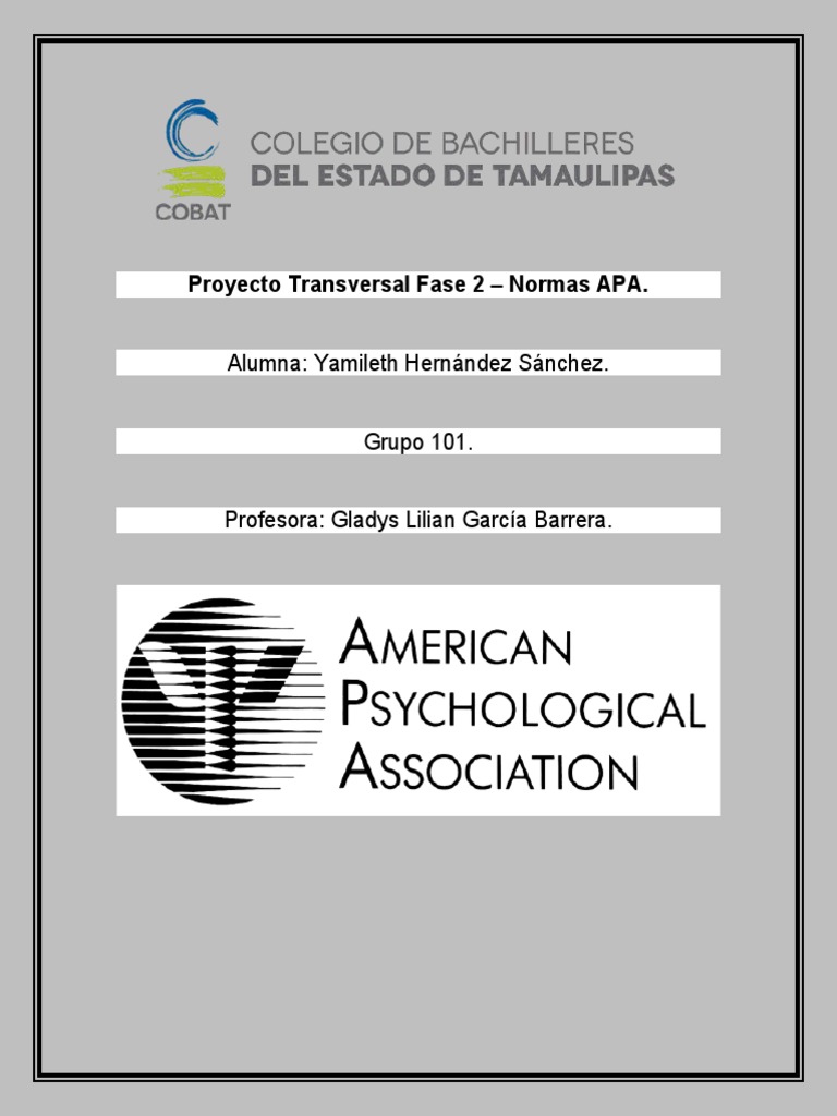 Proyecto Normas APA. | PDF | Estilo apa | Comillas
