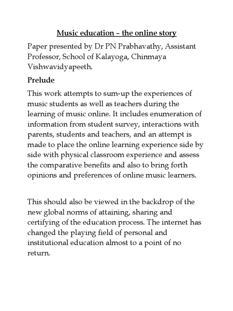 Music Education PDF Educational Technology Teachers