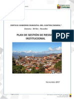 Plan de Gestión de Riesgos Institucional GADM Zaruma 2017