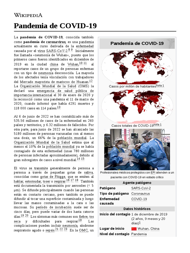 Pandemia de COVID-19 | PDF | Ciencias de la Salud | Salud pública