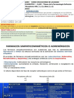 7.-CURSO APLI BAS FARM MEDI I Receptores Adrenérgicos Receptores Alfa (1 y 2) y Beta (1 y 2)