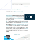 Carta de Solicitud de Empleo y Articulos