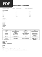 Science Quarter 4 Module 1.3