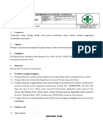 Sop Pemberian Nomor Antrian