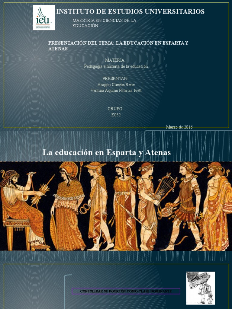 Educación en Esparta y Atenas PDF Esparta Platón