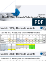 Sesión 5 - Métodos de Compras EOQ - Demanda Variante en El Tiempo