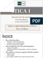 ÉTICA I. Tema 7. 2014-15