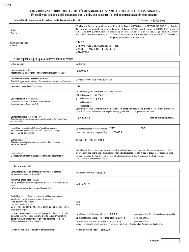 Détails du Crédit Affecté | PDF | Crédit | Finance et gestion monétaire