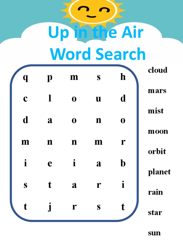 Up in The Air Word Search | PDF