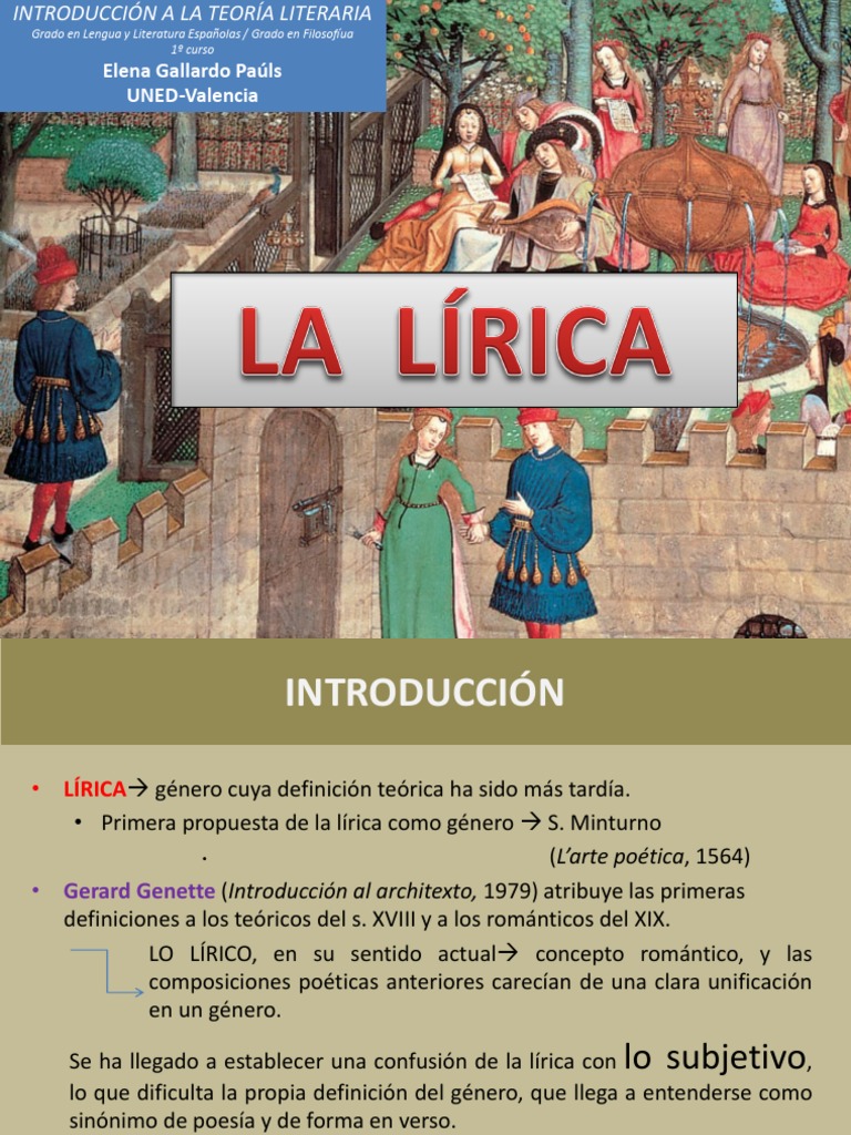 42006353-Tema+10 +la+lirica | PDF | Poesía | Poesía lírica