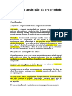 Aquisição Da Propriedade Imóvel - JCP