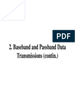Baseband and Passband Data 2. Baseband and Passband Data Transmissions (Contin.)