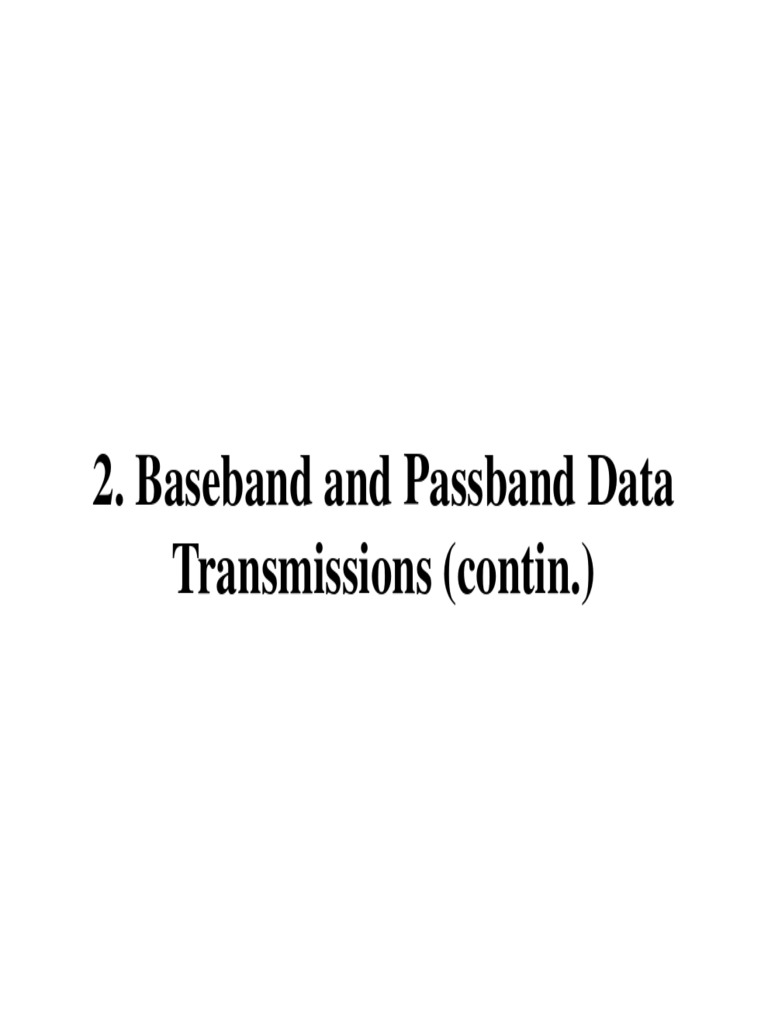 Baseband vs Passband Signals Explained | PDF | Modulation | Electronic ...