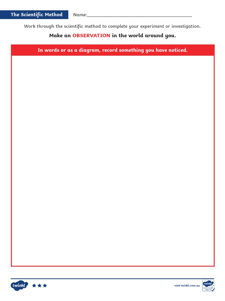 3-Star Scientific Method Template | PDF | Scientific Method | Experiment