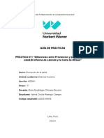 Diferencias Entre Prevención y Promoción de La Salud - El Informe de Lalonde y La Carta de Ottawa