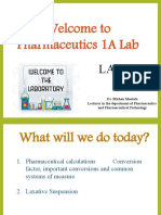 Pharmaceutics 1A Lab: Laxative Suspension Calculations