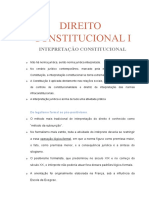 Direito Constitucional I- Interpretação Constitucional
