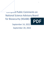 Written Public Comments RE 21 SEP 2022 NIH NSABB MEETING
