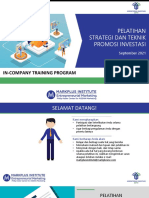 D1 BKPM - Pelatihan Strategi Dan Teknik Promosi Investasi
