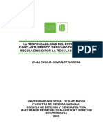 Responsabilidad Del Estado Por Daño Antijuridico Derivado de La Falta de Regulacion o Por La Regulacion Legitima