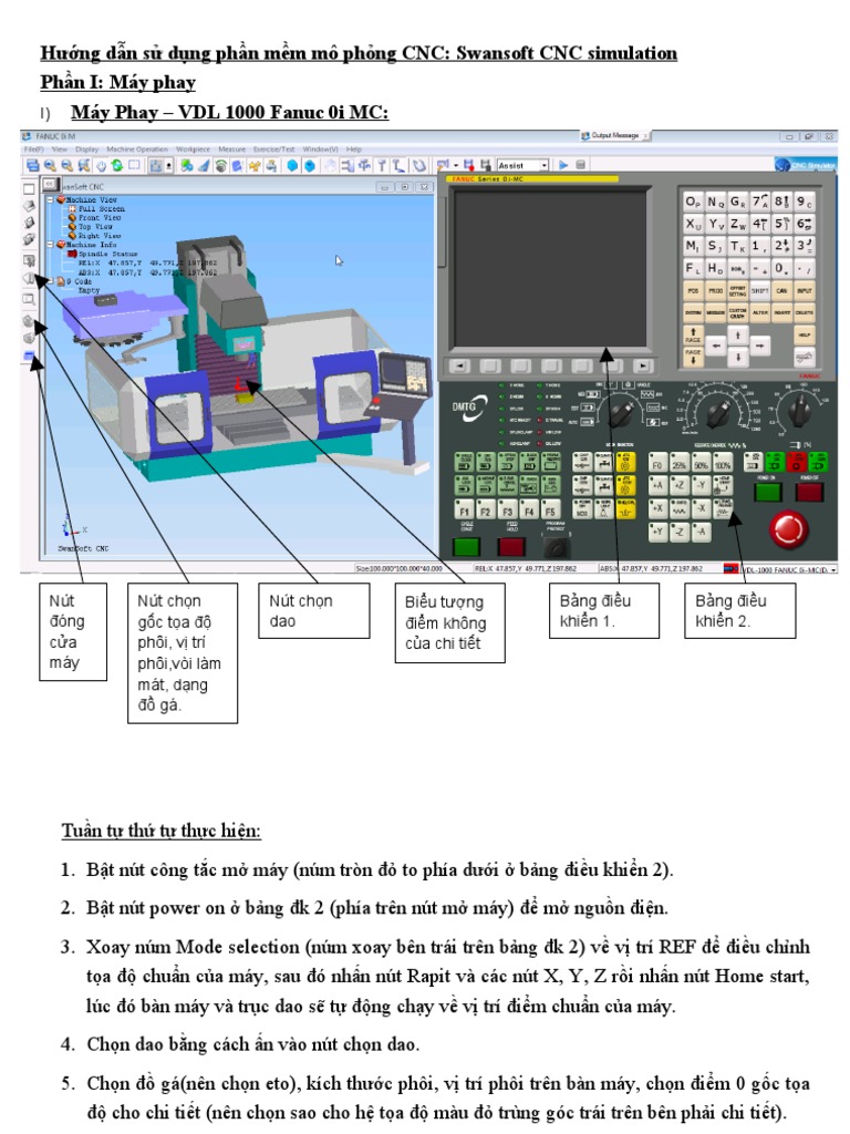 Huong Dan Su Dung Swansoft CNC Simulation | PDF