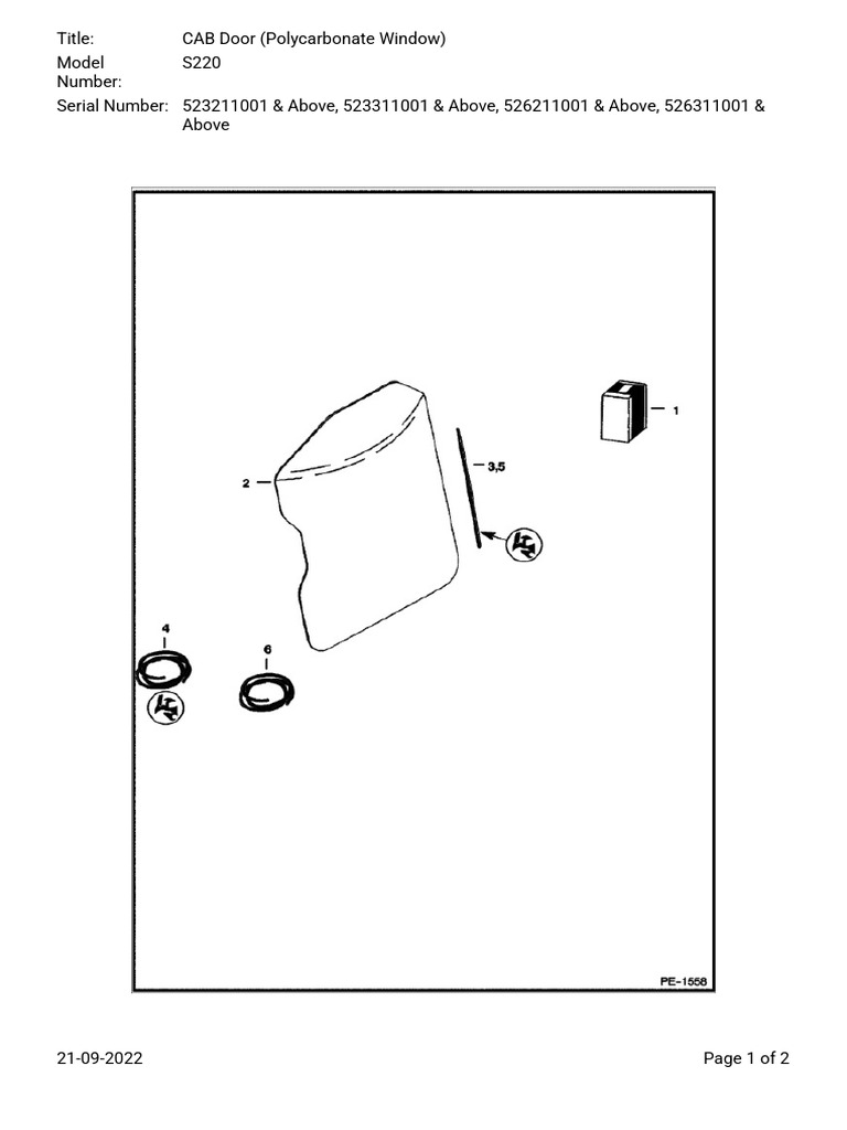 CAB Door (Polycarbonate Window) - S220 | PDF | Technology & Engineering